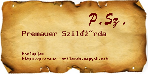 Premauer Szilárda névjegykártya